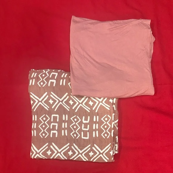 Pink and Brown Patterned Baby Swaddlers - Picture 1 of 1